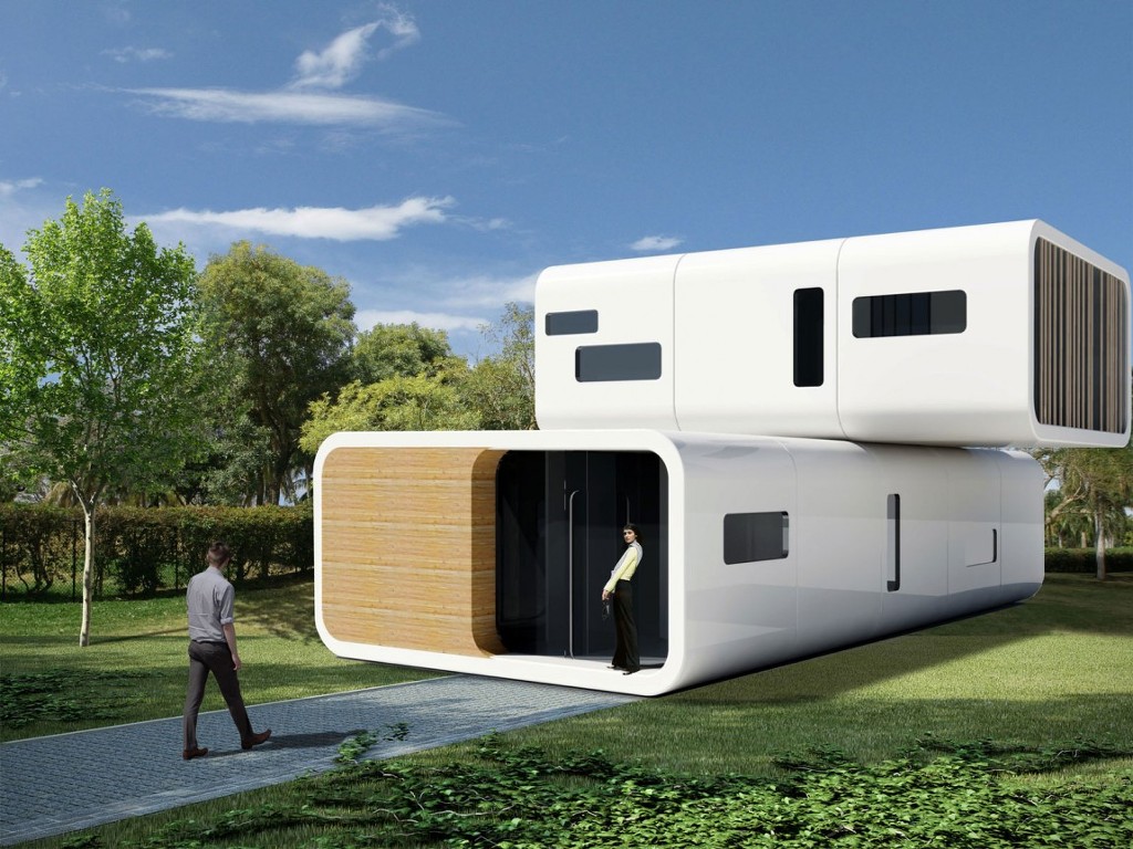 조립식 모듈주택 화이트톤의 복층인 전면프레임창의소형주택 Daum 부동산