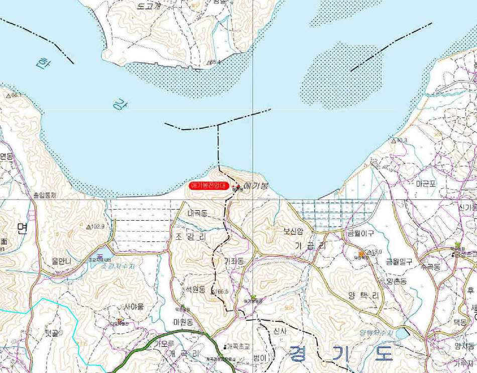 [김포] 애기봉 등산지도