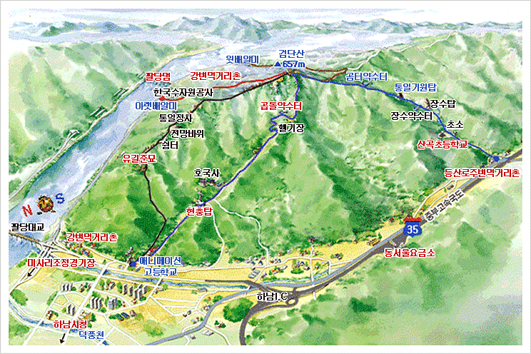 2013년 겨울과봄이 존재하는 검단산
