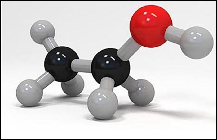 에탄올의 분자 구조