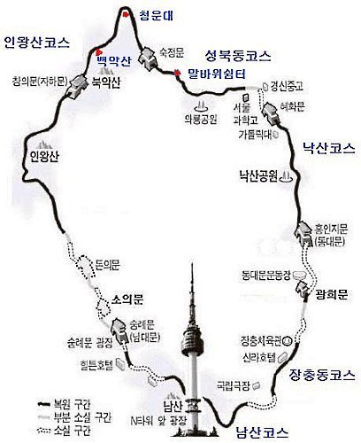 인왕산.북악산 서울(등산코스.지도.가는길)