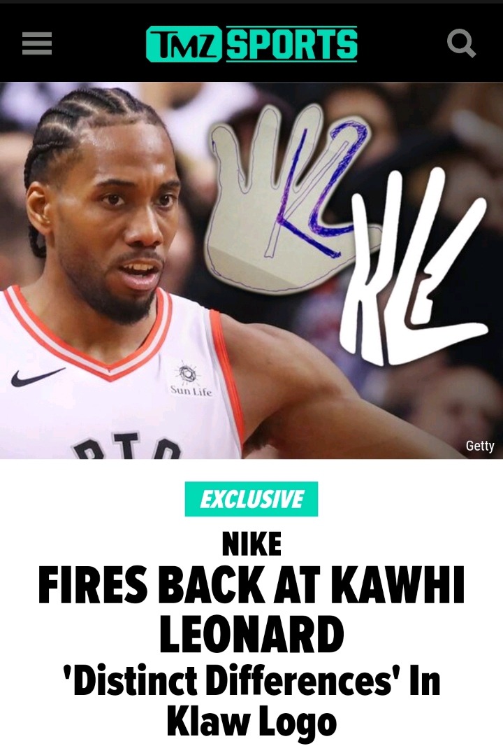 Nike Fires Back at Kawhi Leonard, 'Distinct Differences' In Klaw Logo