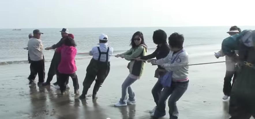 백령도에서 만난 전통 고기잡이 대후리 어법