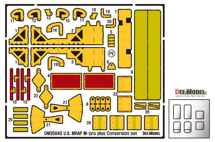 US MRAP MP Plus Conversion set( for Kinetic 1/35 Mrap kit) [1/35th DEF ...