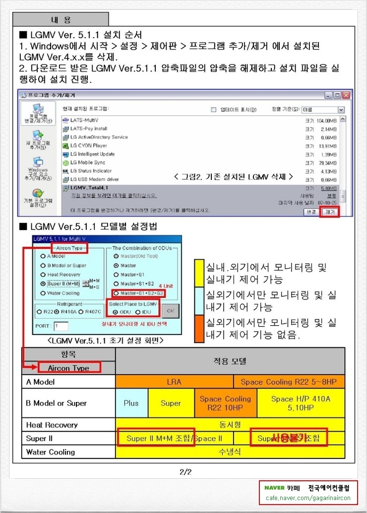 LGMV Ver.5.1.1 업그레이드 설치 프로그램 배포 안내 - 시스템에어컨 - si174기