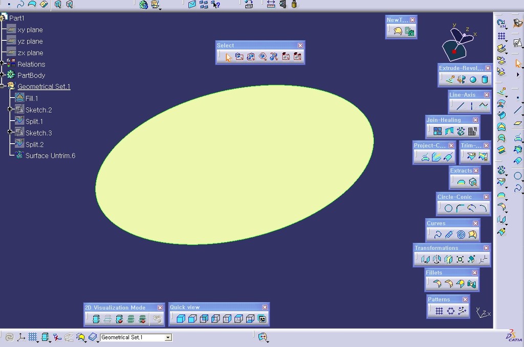 Untrim Surface or Curve - Surface Design-Tip - Catia the world